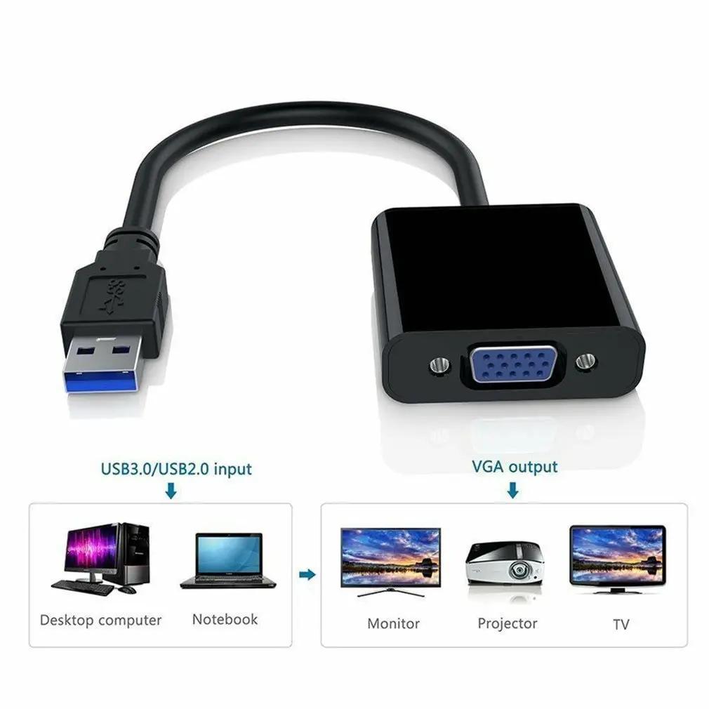 ̾ USB 3.0 VGA Ƽ ÷  ȯ,   ׷ ī, ޴ USB VGA ȯ